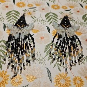 Elegant Beaded Fringe Earrings